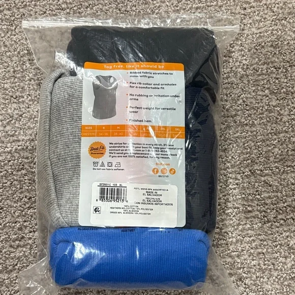 Fruit of the Loom A-Shirts 5 Pack - Picture 2 of 2